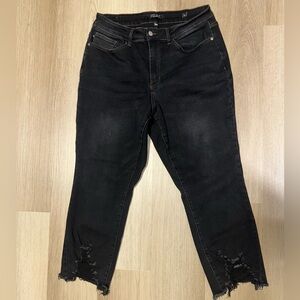 Judy Blue Black Distressed Jeans